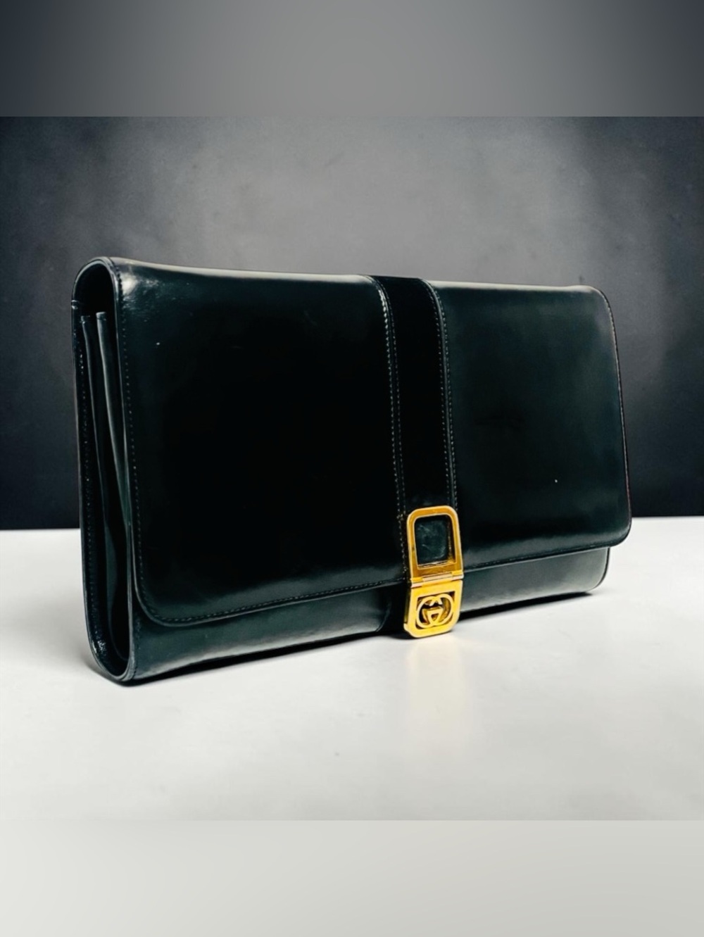 Gucci Vintage Interlocking GG Black Clutch/Crossbody Bag - Picture 9 of 15